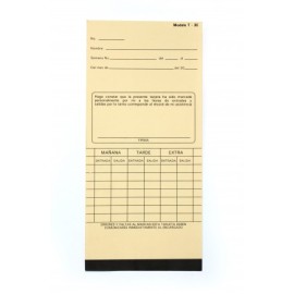 Tarjeta checadora semanal vertical T-3