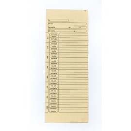 Tarjeta checadora quincenal T-10